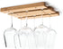 Fox Run Mounted Under-Cabinet Wooden Wine Glass Holder Rack, 11 x 7 x 0.75 inches, Brown