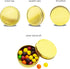 Mimi Pack 24 Pack Tins 1 oz Shallow Round Tins with Solid Screw Lids Empty Tin Containers Cosmetics Tins Party Favors Tins and Food Storage Containers (Gold)