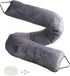 fowong 30 Inch Door Snake Draft Stopper, Under Door Weather Insulator Seal Heavy Duty Decorative Door Guard Energy Saver (Grey)