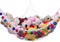CanJoo Stuffed Animal Net, Stuffed Animal Hammock Wall Hanging Mesh Toy Hammock for Stuffed Animals Jumbo Stuff Animal Toy Organizer Storage Net Plush Toy Corner Net Holder for Kids' Play Room Bedroom White