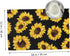Gocerktr Black Sunflower Placemats for Dining Table Set of 4 Washable Fabric, Heat Resistant Wipeable Home Table Mats Wrinkle Resistant, Standard Size(12 X 18 Inch)