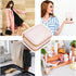 Two Layer Travel Jewelry Box Organizer Display Storage Case for Necklace Earrings Bracelets Rings(Pink)