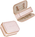Two Layer Travel Jewelry Box Organizer Display Storage Case for Necklace Earrings Bracelets Rings(Pink)