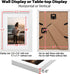 KINLINK 6x8 Picture Frames White, Photo Frames with Real Glass for Picture 4x6 with Mat or 6x8 without Mat, Composite Wood Picture Frames for Table Top and Wall Mounting, Set of 4