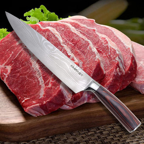 KNIFAST Chef Knife Kitchen Knife, Germany High Carbon Stainless Steel Professional Chef Knife, Ultra Sharp, Forged (Chef knife)