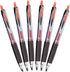 Uni-ball Signo 207 Retractable Gel Ink Rollerball Pens, Medium Point 0.7mm, Pack of 6 (Red)