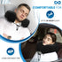 Everlasting Comfort Memory Foam Travel Pillow - Airplane Neck Rest & Plane Accessories (Black)