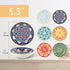 Small Bowls - Ice Cream Dessert Bowl 8.5 oz - Ceramic Bowl Set of 6 - Colorful Shallow Bowl for Side Dish | Snack | Appetizer - Microwave and Dishwasher Safe - 5.5 x 1.3 Inches