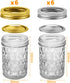 Mason Jars, 8 OZ Mason Jars Canning Jars Jelly Jars With Regular Lids and Bands, Ideal for Jam, Honey, Wedding Favors, Shower Favors, Baby Foods, DIY Magnetic Spice Jars, 12 Pack by SPANLA