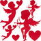 36 Pieces Valentine's Day Cutouts Heart Shape Paper Cutouts Love Party Decorations for Bulletin Board Window Decoration, Happy Valentine's Day Wedding Anniversary Party Supplies, 3 Styles, 2 Sizes