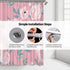 Pink Flower Plant Shower Curtain Green Leaves Minimalist Aesthetic Floral Bath Curtain Modern Cute Waterproof Fabric Bathroom Decor Curtains 72x72 Inches
