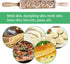 Uspacific Embossing Rolling Pin, Flower Pattern Wooden Laser Engraved Embossed Printing Rolling Pin DIY Tool for Homemade or Christmas Cookies