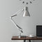 Lavish Home (Brushed Steel Architect Desk Lamp-LED Task Adjustable Swing Arm for Home and Office-Includes Energy Efficient Light Bulb, 23 L x 6.5 W x 34 H