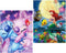 5D Full Drill Diamond Painting Kit, Hartop DIY Diamond Rhinestone Painting Kits for Adults and Beginner, Embroidery Arts Craft Home Office Decor, 12X16 Inch (2 Pack of Stitch Mermaid)
