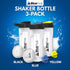 BluePeak Protein Shaker Bottle 28 oz with Dual Mixing Technology, Strong Loop Top, BPA Free, Shaker Balls & Mixing Grids Included - On-The-Go Large Protein Shakers (3 Pack - Yellow, Blue, Black)