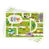 Disposable Stick-on Placemats 40 Pack for Baby & Kids, Restaurant Table Mats 12" x 18" Sticky Place Mats,Toddler Baby Placemat Happy Zoo Theme
