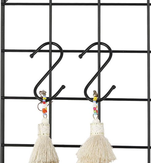 MOOACE Wall Grid Panel 2 Pack, Black Wire Photos Display Grid Panels, Memo Board DIY Decor Hanging Organizer for Home, Office, 16.34" x 23.82"