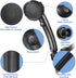 SINGSUO High Pressure Handheld Shower Head with On Off Switch, Detachable Shower Head, 3 Spray Modes Shower Massager Handheld with Hose and Adjustable Angle Bracket (Black)