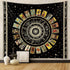 Sun Constellation and Star Tarot Card Tapestry - Bohemian Astrology Tapestries Zodiac Wall Hanging for Home Bedroom Aesthetic Wall Art Decor Black Tapestry