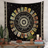 Sun Constellation and Star Tarot Card Tapestry - Bohemian Astrology Tapestries Zodiac Wall Hanging for Home Bedroom Aesthetic Wall Art Decor Black Tapestry