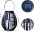 neemor Outdoor Solar Rattan Candle Lantern Automatic Switch LED Flickering Flameless Light Hanging Table Lamp Decorative Patio Yard Garden Pathway Walkway