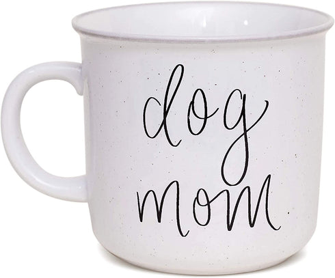 Sweet Water Decor Dog Mom Coffee Mug | Cute 16oz Ceramic Campfire Style Coffee Cup Microwave & Dishwasher Safe | Large Mug For Dog Moms, Pet Owners, Puppy Lovers, and Dog Adoption
