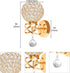 Gold Wall Sconce, Modern Luxury Crystal Wall Lamp, Wall Mounted Crystal Sconces Wall Lighting, Bedroom Wall Light Fixtures with Crystal Pendant Living Room Sconces Wall Decor- E26 Socket