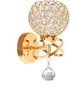 Gold Wall Sconce, Modern Luxury Crystal Wall Lamp, Wall Mounted Crystal Sconces Wall Lighting, Bedroom Wall Light Fixtures with Crystal Pendant Living Room Sconces Wall Decor- E26 Socket