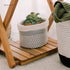 7 Inch Small Plant Basket, Mono Living, Rope Plant Basket Woven Basket for Plant Flower Pot Indoor Planter Boho Decor Small Cotton Rope Basket Grey and White
