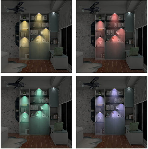 DRIMLITE Puck Lights with Remote 6 Pack, Battery Operated Mini LED Stick On Lights Wireless, Dimmable Under Cabinet Lighting with Timing Function, Color Changeable Closet Lighting for Kitchen Bedroom
