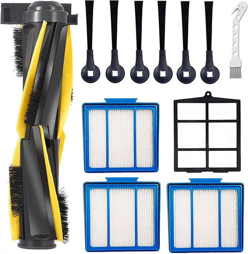 Cyorka 12 Pack Replacement Parts for Shark AV911S EZ IQ R101AE (RV1001AE) IQ R101 (RV1001) Robot Vacuum Cleaner Replacement Kit 1 Main Brush, 3 Filters,6 Side Brushes, 1 Pre Filter,1 Cleaning Brush