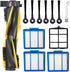 Cyorka 12 Pack Replacement Parts for Shark AV911S EZ IQ R101AE (RV1001AE) IQ R101 (RV1001) Robot Vacuum Cleaner Replacement Kit 1 Main Brush, 3 Filters,6 Side Brushes, 1 Pre Filter,1 Cleaning Brush
