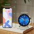 Analog Alarm Clock Battery Operated for Bedrooms Adults Kids Teens Bedside Non Ticking Alarm Clocks Metal No Snooze (Blue)