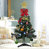 Artificial Mini Christmas Tree, 24 Inch Small Table Top Christmas Tree with Lights Hanging Ornaments Tree Star Topper for Kids Christmas DIY Project for Xmas Home Indoor Desk Tabletop Decoration