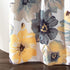 Lush Decor Leah Shower Curtain-Bathroom Flower Floral Large Blooms Fabric Print Design, 72 x 72, Yellow/Gray