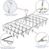 Stainless Steel Folding Clothes Drying Racks Laundry Drip Hanger Laundry Clothesline Hanging Rack Swivel Windproof Hook for Sock Set of 52 Metal Clothespins