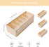 Qozary 3 Pack Sock Underwear Drawer Organizer Dividers, Collapsible Cabinet Closet Storage Boxes for Clothes, Socks, Lingerie, Underwear, Tie, Belt, Baby, Bedroom (Beige, 6 Cells)