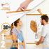 Ywlake Magnetic Poster Hanger, 20x28 20 x 30 20x24 Poster Frame Wood Wooden Magnet Print Posters Dowel Scroll Hanger Hangers Hanging Kit for Walls Map Canvas Artwork (Teak Wood,20")