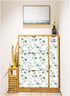 HaokHome 93044 Peel and Stick Wallpaper Green/White Eucalyptus Leaf Wall Mural Home Nursery Decor 17.7in x 9.8ft