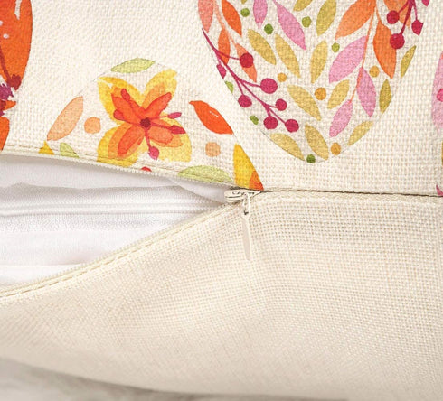 4TH Emotion Spring Easter Throw Pillow Covers Bunny Egg Chick Cushion Case for Sofa Couch 18x18 Inches Polyester Linen Set of 4