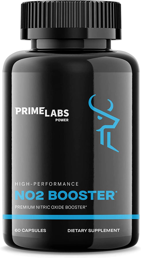 Prime Labs Power Nitric Oxide Supplement Booster for Men - Muscle Builder, L Arginine, L Citrulline - Vascularity, Pumps, Endurance - Powerful N.O, 60 Capsules