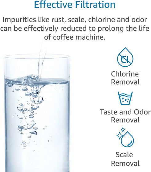 AQUA CREST TœV SœD Certified KWF2 Coffee Water Filter, Compatible with Braun Brita KWF2, 3105, 3107, 3112, 3116, KF600, KF580, KF510, KF190, KF180, KF157, KF150, KF145, KFT16 (Pack of 2)