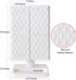 (2-Pack) Lighted Makeup Mirrors - 3-Color Dimmable Lighting Vanity w/ 32 LEDs, Tri-Fold Design - 1X 2X 3X Magnification, Smart Touchscreen Control, USB Power, Portable Folding Personal Cosmetic Mirror