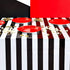 Plastic Tablecloth for Birthday Party, Black and White Stripes (54 x 108 in, 3 Pack)