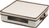 Household Essentials Natural 537 Vision Storage Box with Lid and Handles | Charger Plates and Platters Canvas with Brown Trim