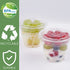 Zezzxu 50Pack 9oz Clear Plastic Parfait Cups with Insert and Flat Lids (No Hole) Disposable Dessert Cups for Yogurt Fruit and Cereal Parfait