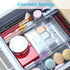 21 PCS Clear Plastic Drawer Organizers, 4 Size Vanity Organizer Set, Drawer Dividers Organization Trays for Desk, Makeup, Jewelries and Kitchen Utensils