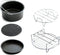 Aurkalri Air Fryer Accessories Set 5 pcs with Non-stick Barrel/Pan, Pizza Pan,Metal Holder,Roasting Racks And Silicone Mat,Fit all 3.7QT - 5.3QT(7 Inch)