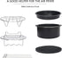Aurkalri Air Fryer Accessories Set 5 pcs with Non-stick Barrel/Pan, Pizza Pan,Metal Holder,Roasting Racks And Silicone Mat,Fit all 3.7QT - 5.3QT(7 Inch)