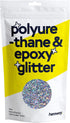 Hemway Polyurethane & Epoxy Resin Glitter 100g / 3.5oz Metallic Crystal Flake Additive for Flooring Jewelry Tumblers Glass Pigment - Extra Chunky (1/24" 0.040" 1mm) - Silver Holographic